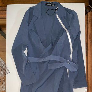 NEW WITH TAGS: Missguided blue basic wrap blazer dress
